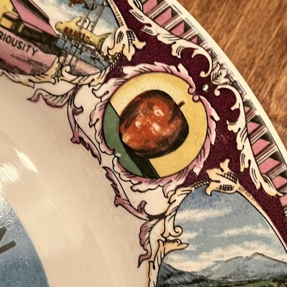 VTG Magnificient Washington Mount Rainier Collector Plate 9" Made in Japan - Picture 5 of 12